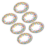 Ashley Productions Magnetic Whiteboard Eraser, Oval Confetti, Pack of 6