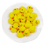 20 Pcs Yellow Rubber Ducks, Silicone Beads for Pens, Loose Rubber Beadable Pens Beads Silicone Focal Beads for Keychain Making S