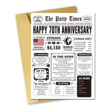 Missonemi Big 70th Wedding Anniversary Card for Women Men, Funny 70 Years Marriage Aday Gifts for Mom Dad, Retro 70 Year Anniver
