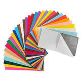 Jtnohx Self Adhesive Felt Sheets, Adhesive Backed Felt, 33 Pcs 4 x 8 Stiff Sheets, 33 Colors Sticky Back Stiff Fabric Square for