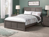 AFI, Madison Full Foundation Bed with Matching Footboard, Grey
