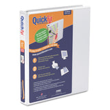 QuickFit View Binder, 1 Inch, Round Ring, White, 87110
