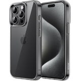 JETech Case for iPhone 15 Pro Max 6.7-Inch, Non-Yellowing Shockproof Phone Bumper Cover, Anti-Scratch Clear Back (Black)