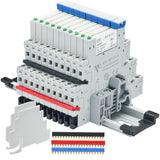 ZJWZJH 10Pcs Miniature Electromagnetic Relay 24V Coil DC/AC; Signal for PLC; HF41F/24-ZS 1NO 1NC 6Amp SPDT with Jumper, Separato