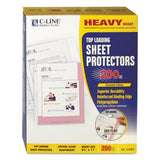 CLine Heavyweight Sheet Protectors, 81/2 X 11, Clear, 200/Box (62097)
