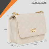 Adisa Women'S Girls Quilted Cross Body Sling Bag (Sl5059-Off White),Off-White,,B09154JPWQ