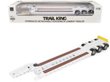Trail King TK120 Hydraulic Detachable Gooseneck Lowboy Trailer White (Regular Version) Transport Series 1/50 Diecast Model by
