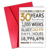 CSMOSJgreetings 30th Birthday Card for Him Her, 30 Years Old Greeting Card for Husband Men, Bday Gift