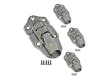 QCAA Toggle Hasp Latch for Small Metal Box, 38mm x 70mm, Nickel, Made in Taiwan, 4 Pack