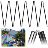 Yaocom 12ft 8mm Fiberglass Tent Poles Replacement Pre Assembled Black Tent Poles Camping Rod Parts for Hiking Outdoor Camping Ba
