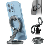 CAMOLO GEEK Dual Magnetic Phone Holder Compatiable with Magsafe for iPhone 16 15 14 13 12 Pro Max Plus Series, 1/4 Screw Tripod