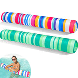 FindUWill 2 Pack Inflatable Swim Pool Noodles - Soft Fabric Covered Large Pool Noodles Floats for Adults, Swimming Pool Floats f