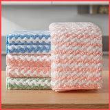 wolpin Microfiber Cleaning Cloth 5 Pcs (25X25 Cm) Thick Lint & StreakFree Multipurpose Automotive Towels For Car Cleaning Cloth