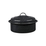 Granite Ware 8.7-Inch Covered Round Roaster, 3 Lb Capacity - Enamel Steel Cookware, Dishwasher Safe & PFOA-Free, Even Heat Distr