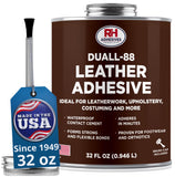 Duall-88 Leather Adhesive, 32 oz. can - Leather Repair Glue, Crafting, DIY, Upholstery, Waterproof, Heat Resistant, Flexible, Lo