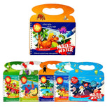 Funblast Magic Water Book With Magical Pen For Kids Reusable Painting Scrap Kit, Water Coloring Drawing Sheets For Kid, Learnin