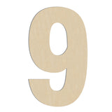 HILAZA 17 Inch Large Wooden Number 9, 1/4 in Thick Big Wood Letter for Wall Decor Crafts