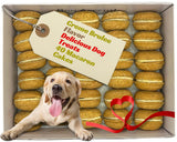 Bonne et Filou Dog Treats Creme Brulee Cupcakes - Gourmet Macaron Cakes, 40 Count Bulk Pack - Healthy & Delicious Human Grade Sn