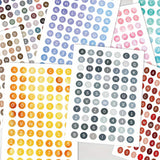 Kittyanie 8 Sheets Number Letter Label Base Stickers Scrapbook Material Collage Ipad Desktop Decoration Stickers