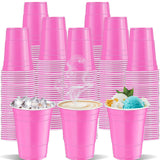 cssopenss 120 pcs 16 oz Pink plastic cups Pink plastic Disposable Cups 16 oz pink Party Cups for drinking Tastings served Snacks