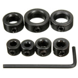Rocaris Drill Stop Bit Collar Set - Kit Includes: 1/8, 3/16 , 1/4 , 5/16 , 3/8 , 7/16and 1/2-Inch with Allen Wrench