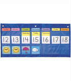 Carson Dellosa 25 x 12.75 Classroom Weekly Weather and Calendar Pocket Chart Days of The Week, Abbreviations, Numbers, with W