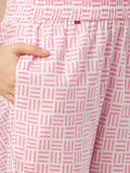 Anni Designer Women'S Cotton Blend Straight Printed Kurta With Pant (Od18 Pink_S_Pink_Small),Pink,S,,,