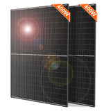 DOKIO 800W (2 400W) 31V Mono Solar Panels - Works for 12/24V Systems, 9.84ft Leads per Panel for Garden/Yard - Home/Backyard Sh