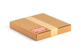 Jiazalpak 7 inch 45 RPM Record Mailers, 7.5 L x 7.5 W x 1.1 H Corrugated Albums Shipping Boxes with Fragile Stickers, Brown, 50