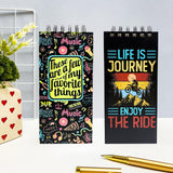 Articious SpiralBound To Do List Combo Pack Of 2 (19.8 X 9.2 Cm) 80 Gsm Memo Pad 264 Pages (Groove & Go)