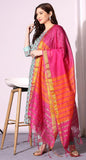 Anni Designer Women'S Cotton Straight Kurta With Pant & Dupatta (Kptd-Cot-10004-Light Green_M_Light Green_Medium),Light Green,M,Cotton Blend,Straight,