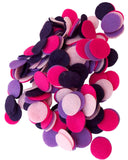 Playfully Ever After Pink, Light Pink, Purple & Dark Purple Craft Felt Circles (1 Inch 200pc)