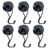 Tohoer Magnetic Hooks, 100LBS Neodymium Magnets Hook Heavy Duty with Rust Proof for Fridge, Refrigerator, Oven, Grill, BBQ, Key,