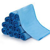 12 Pcs Microfiber Glass and Window Cleaning Cloths,12inch x 12inch Lint Free Streakless Buff Polishing Cloth,Quickly Clean Windows, Wi