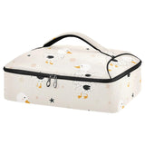 Insulated Casserole Carrier Bag Cute Animal Mallard Duck Star Offwhite