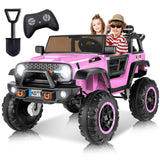 Hikole 24V Ride on Car for Kids,2 Seater Electric Truck with Remote Control, 4x100W Powerful Engine, 4WD/2WD Switchable, LED Hea