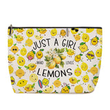 Funny Lemon Themed Makeup Bag - Nurse Day Graduation Birthday Gift for Women, Her, Female Teen Girls, Sister, Niece, Best Friend
