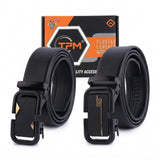 Tpm Stylish Combo Belt For Men Leather & Nylon Belt Set With Premium Buckles | Adjustable Durable Belts For Formal, Casual Wea