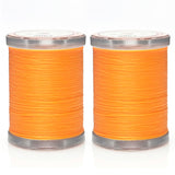 Selric 300Yards Extra Strong Bonded Nylon Thread for Leather Sewing, Orange Heavy Duty Upholstery Thread for Heavy Fabric (2 Spo