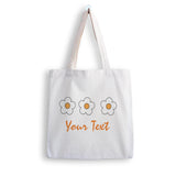 Brown Cloud Customized Printed Cotton offWhite Tote Bags (14 x 16 inch) Personalize with Name/Quote/Logo for Gift (Tote Wh 08)