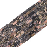 BEADIA Natural Rhodochrosite Tube Beads Rectangle 4x13mm 40cm/Strand Stone Beads for Jewelry Making