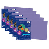 Construction Paper, Violet, 12 x 18, 50 Sheets Per Pack, 5 Packs