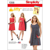 Simplicity 1356 Easy to Sew Womens Reversible Wrap Dress Sewing Pattern, Sizes 614