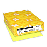 Exact Vellum Bristol Card Stock, Canary, Letter (8.5 x 11), 67 Lb, Pack Of 250