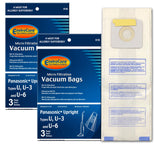 EnviroCare Replacement Micro Filtration Vacuum Cleaner Dust Bags designed to fit Panasonic Types U, U3, U6 6 Pack