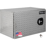 Buyers Products 1705203 Underbody Truck Tool Box with Barn Doors, 18x18x30 Inch, Diamond Tread Aluminum, Made in USA, Compressio