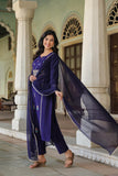 Gosriki Women'S Cotton Blend Embroidered Straight Kurta With Pant & Dupatta (Nepoli Begani-Nw-Gs_L_Violet_Large),Purple,,B0CQPHJFSF
