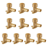 (Pack of 10) EFIELD Pex A Expansion Brass Fittings 1/2x 1/2 Female NPT Drop-ear Elbow ONLY For Pex-A Tubing Connection, ASTM F19