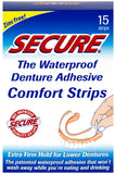 Secure Denture Adhesive Comfort Strips 15 Ct