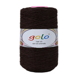golo Wool Cone Yarn for Weaving 8.8oz 400yd 100% Wool Yarn for Hand Knitting 410-Brown